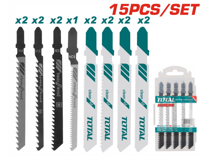 TOTAL Jig saw blade set 15pcs (TAC1501)