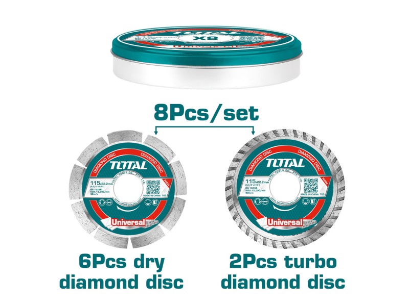 TOTAL Diamond discs set(8pcs/set) (TAC2101153)