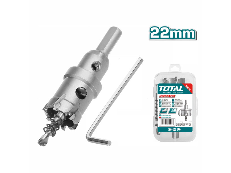 TOTAL TCT HOLE SAW 22mm (TAC48221)