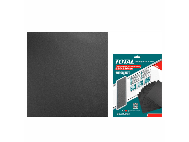 TOTAL Waterproof Sandpaper P360 10pcs (TAC7736001)