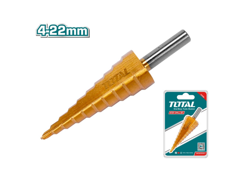 TOTAL Step drill bit 4 - 22mm (TAC8242201)