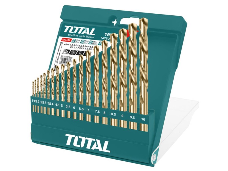 TOTAL HSS TWIST DRILL BITS SET (TACSD0195)