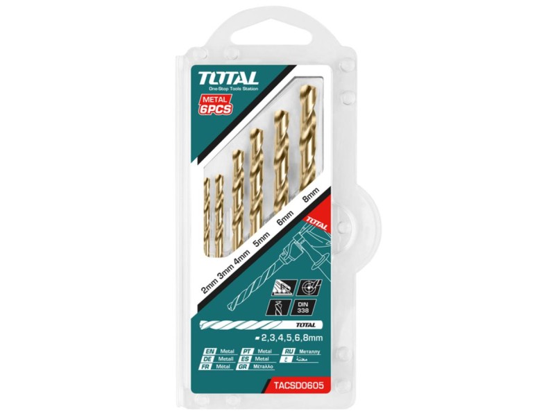 TOTAL HSS TWIST DRILL BITS SET (TACSD0605)