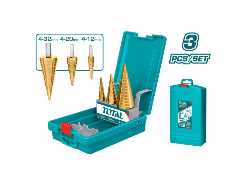 TOTAL step drill bit set 3pcs (TACSD2031)