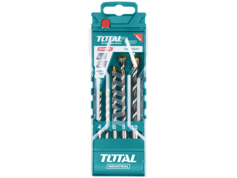 TOTAL Masonry drill bits set 5pcs (TACSD5051)