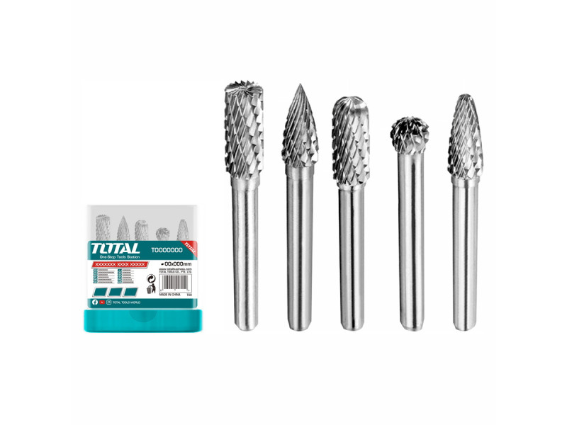 TOTAL Tungsten carbide rotary burrs set (TAKC0651)