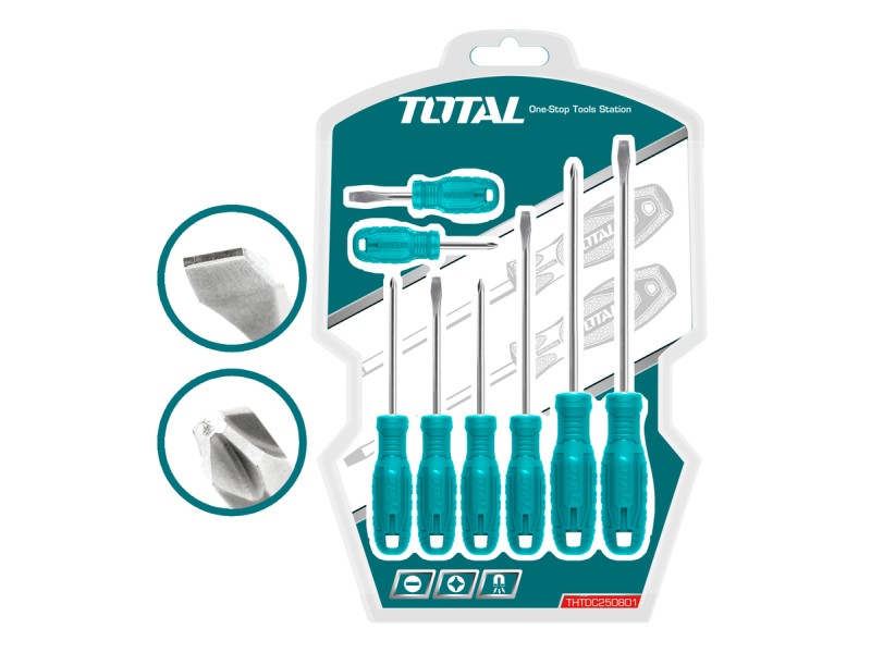 TOTAL 8PCS SCREWDRIVER SET (THTDC250801)