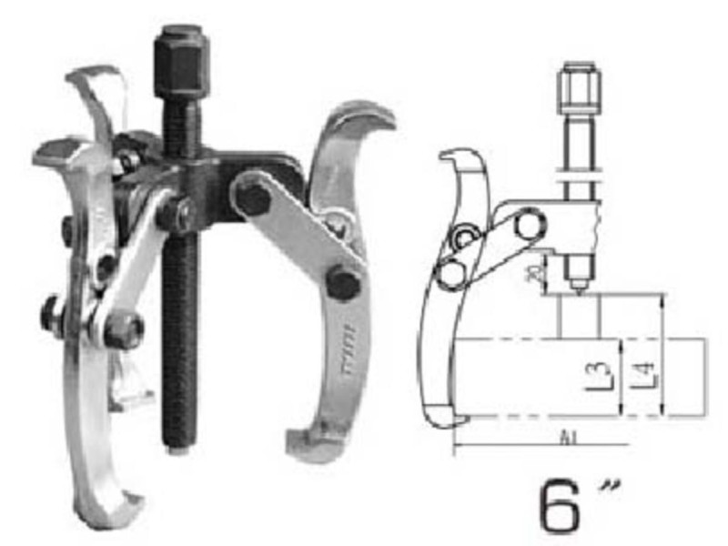 TOTAL THREE JAWS PULLER 6" (THTGP366)