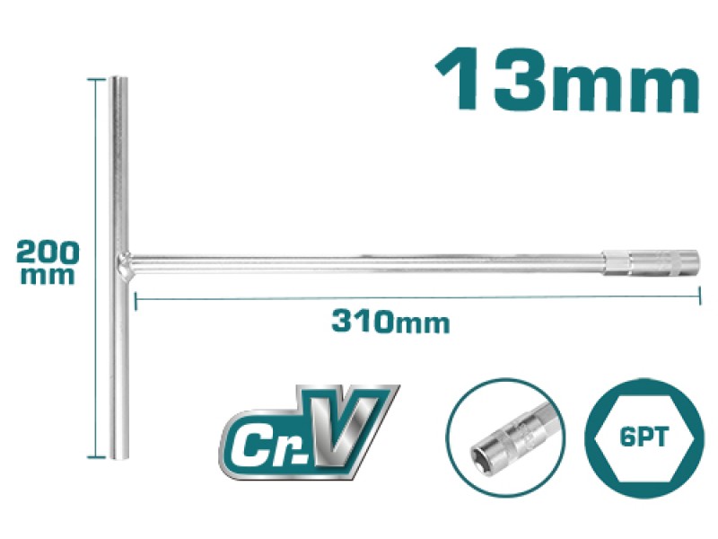 TOTAL T-Handle socket wrench 13mm (THTSW1306)