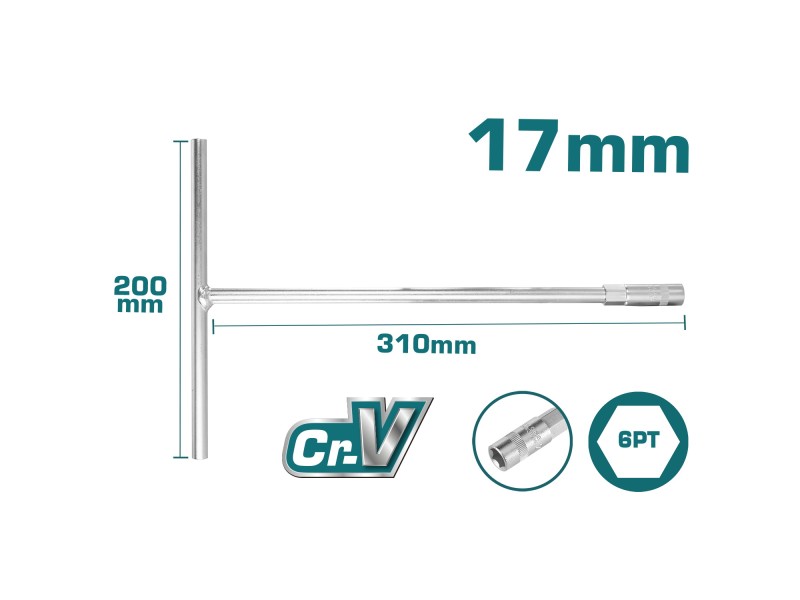 TOTAL T-Handle socket wrench 17mm (THTSW1706)