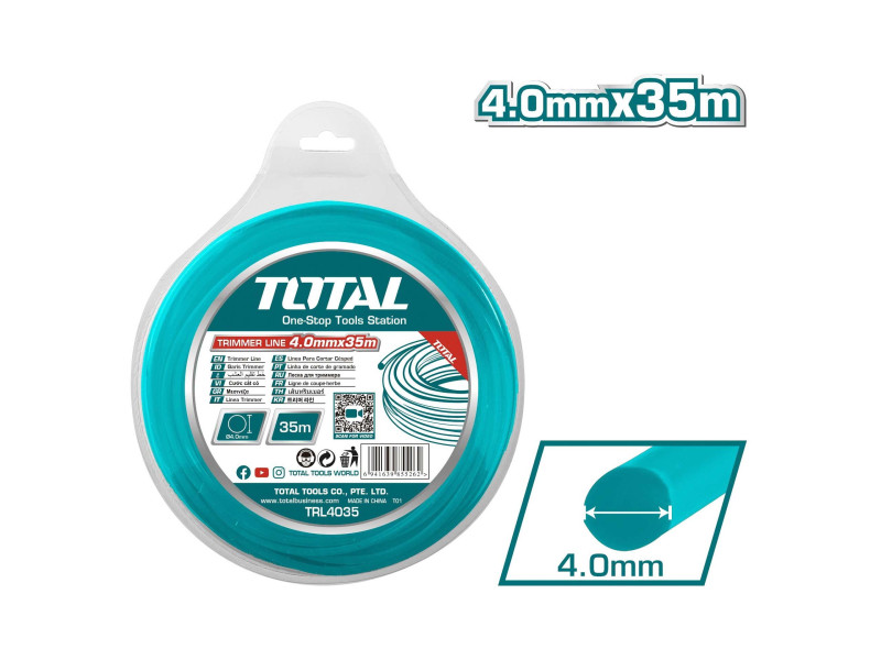 TOTAL TRIMMER LINE ROUND 4mm - 35m (TRL4035)