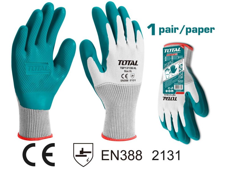 TOTAL LATEX GLOVES (TSP13106-XL)